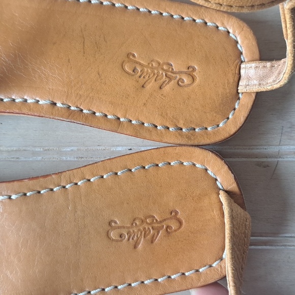 Labu Genuine Leather Stylish Tan Quality Neutral Ankle Strap Leather Sandals - Picture 3 of 8